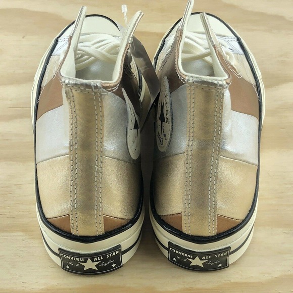 Converse Chuck Taylor 70 Hi Metallic Leather Shoes - Picture 8 of 9